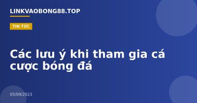 Các lưu ý khi tham gia cá cược bóng đá 