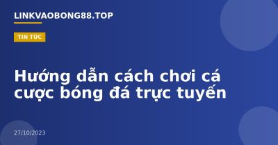 Hướng dẫn cách chơi cá cược bóng đá trực tuyến